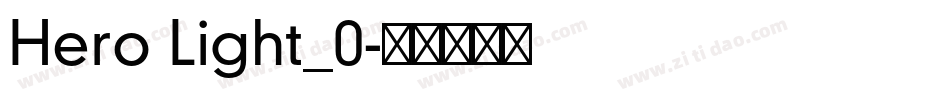 Hero Light_0字体转换